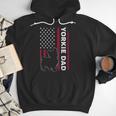 Yorkie Dog Vintage US American Flag Yorkie Dad Fathers Day Men Hoodie