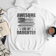 Awesome Like My Daughter Mom Dad American Flag Men Hoodie