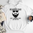 Bearded Dad Beard Humor Superhero Men Hoodie