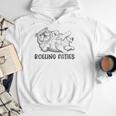 Bulldog Rolling Fatties Dog Mom Dad Owner Men Hoodie