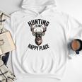 Camo Deer Hunting Is My Happy Place Dad Hunter Men Hoodie
