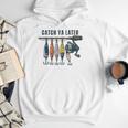 Catch Ya Later Vintage Fishing Lures Outdoor Dad Son Men Hoodie
