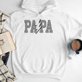 Checkered Papa Lightning Bolt Fathers Day Dad Grandpa Men Hoodie
