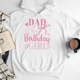 Dad Of The Birthday Girl Bow Cute Pink Matching Family Party Men Hoodie
