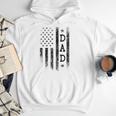 Dad Patriotic American USA Flag Father's Day Dad Men Hoodie