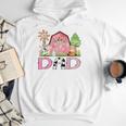Dad Pink Farm Animal Birthday Kids Matching Family Men Hoodie