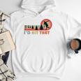 Disc Golf I'd Hit That Frisbee Golfer Retro Men Dad Men Hoodie