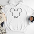 Disney Mickey And Friends Dad Mickey Art Line Pocket Logo Men Hoodie