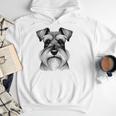 Dog Fingerprint Miniature Schnauzer Dad Mom Men Hoodie