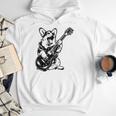 Dog Guitarist Guitar Pembroke Welsh Corgi Dad Mom Men Hoodie