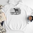Lab Dad Distressed American Flag Patriotic Dog Men Hoodie