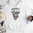 Meowdy Cat Cowboy Western Graphic Cat Lady Cat Dad Men Hoodie