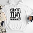 New Dad Est Keep Tiny Human Alive First Time Father's Day Men Hoodie