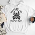 New Dad Prepared For Diaper Duty Men Hoodie