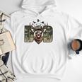 Retro Camo Dad Hunting Camouflage Deer Matching Men Hoodie