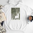US Flag Deer Elk Buck Camoflage Hunting Hunter Dad Grandpa Men Hoodie