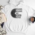Woodworking Dad Measure Cut Swear Handyman Fathers Day Men Hoodie