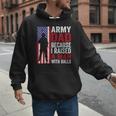 Army Dad Because I Raised A Man With Balls Men Hoodie