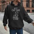 Best Cat Dad Ever Fun Line Art Illustration Men Hoodie