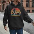 Bigfoot Walking a Dog Bernedoodle Dog Dad Men Hoodie