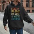 I Like My Boat Dog And Maybe 3 People Retro Sailor Dad Men Hoodie