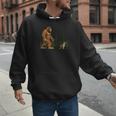 Boston Terrier Bigfoot Dog Walking Dog Mom Dad Kids Men Hoodie