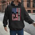 Cheer Dad American Flag Cheerleader Support Men Hoodie