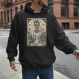 Cheer Dad Tarot Card Skeleton Cheerleading Fathers Day Men Hoodie