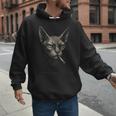 Cigarette Smoking Sphynx Cat Meme Stupid For Dad Men Hoodie