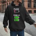 Cufflinks Battery Filled Tired Dad Low Battery Charge Men Hoodie