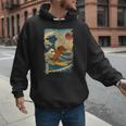 Dachshund Doxie Japanese Kanagawa Wave Surfing Japan Mom Dad Men Hoodie