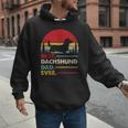 Dachshund Long Haired Best Dad Ever Dog Vintage Retro Men Hoodie
