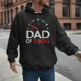 Dad Of 2 Boys Fuel Gas Gauge Father Of Two Sons Men Men Hoodie