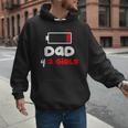 Dad Of 2 Girls Low Battery Daddy Of Two Girls Father Men Hoodie