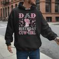 Dad Of The Birthday Cowgirl Pink Disco Rodeo Western Men Hoodie