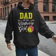 Dad Of The Birthday Girl Softball Player Theme B-Day Daddy Men Hoodie