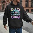 Dad Of The Birthday Twins Girls Kids Party Retro Bday Men Hoodie