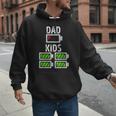 Dad Of Four Low Battery Father Of 4 Kids Dad Men Hoodie