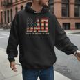 Dad Protector Hero Legend USA Flag Dad Father's Day Men Hoodie