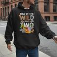 Dad Of The Wild Two Zoo 2nd Birthday Safari Jungle Animal Men Hoodie