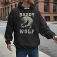 Daddy Wolf Wolves Dad Moon Fathers Day Men Hoodie