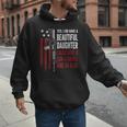 Daughter Gun Shovel Alibi Mom Dad Guns Joke -ON Back Men Hoodie