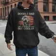 Doodle Dad Goldendoodle Regular Dad But Cooler American Flag Men Hoodie