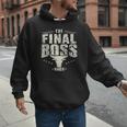 The Final Boss Vintage Rock Bull Fun Tee For Strong Dads Men Hoodie