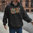 Groovy Daddy Birthday Party Peace Sign Dad 60s 70s Hippie Men Hoodie