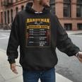 Handyman Hourly Rate Fathers Day Dad Men Hoodie
