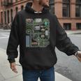 Kid Play Cars On Dad Back Race Track Mat Fathers Day Men Hoodie