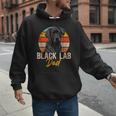 Lab Dad Retro Black Labrador Owner Men Hoodie