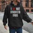I Love Hot Divorced Dads Red Hearts Men Hoodie