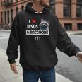 I Love Jesus And Raccoons Mom Dad Christian Love Jesus Bible Men Hoodie